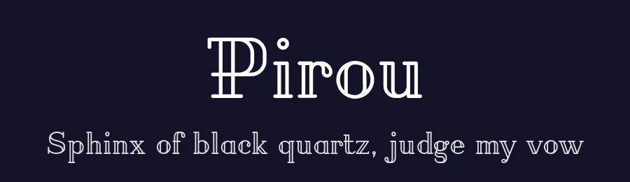 Pirou by Quentin Grébeude — Serif Font — thumbnail 2