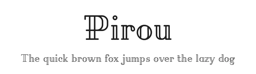 Pirou by Quentin Grébeude — Serif Font