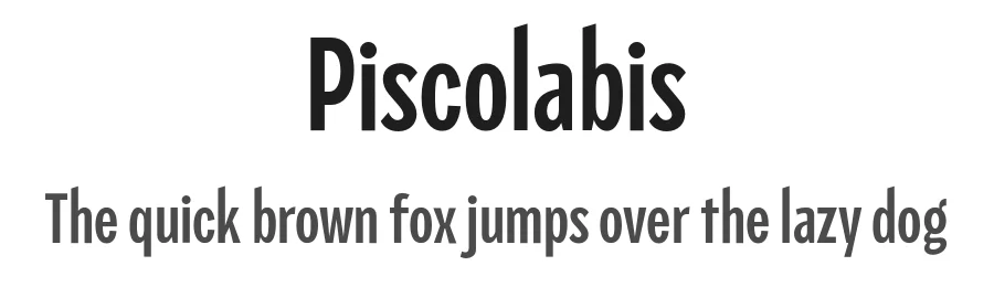 Piscolabis by Ariel Martín Pérez — Sans Serif Font