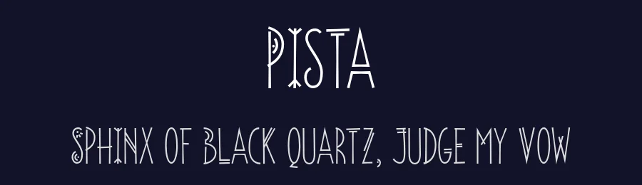 Pista by John Misael Villanueva — Display Font — thumbnail 2