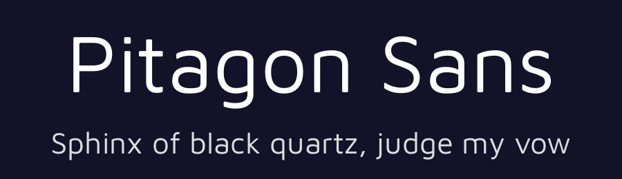 Pitagon Sans by Travis Tran — Sans Serif Font — thumbnail 2