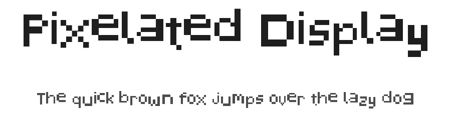 Pixelated Display by Khairil Anwar — Display Font