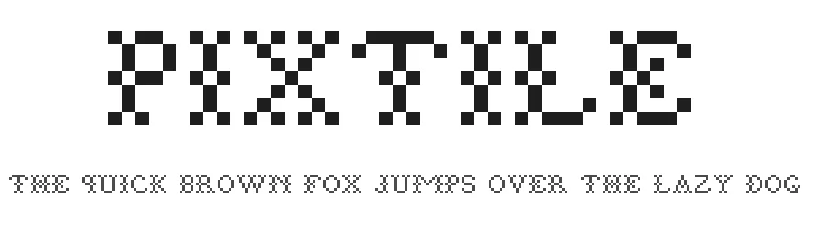 Pixtile by GGBotNet — Display Font