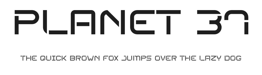 Planet 37 by Sahirul Sugih — Display Font