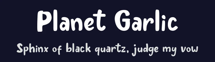Planet Garlic by Joe Letter — Script Handwritten Font — thumbnail 2