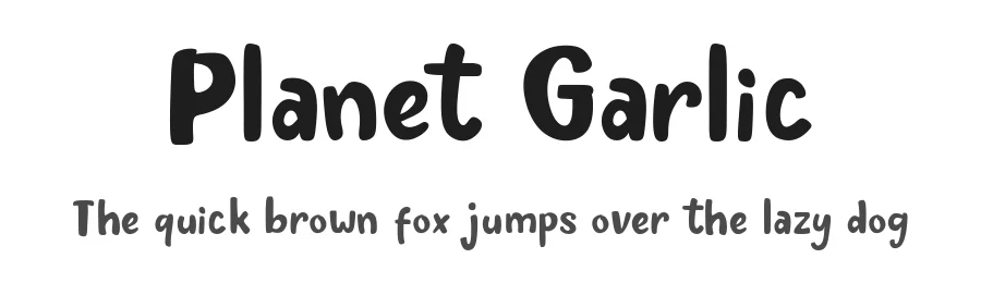 Planet Garlic by Joe Letter — Script Handwritten Font