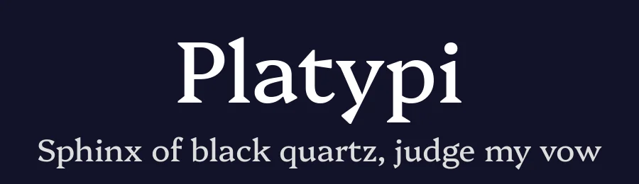 Platypi by David Sargent — Serif Font — thumbnail 2