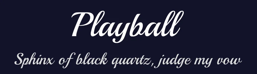 Playball by Robert E. Leuschke — Script Handwritten Font — thumbnail 2