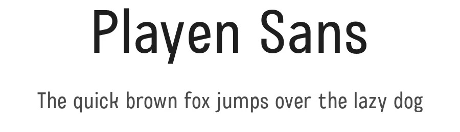 Playen Sans by Arwan Sutanto โ Sans Serif Font