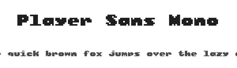 Player Sans Mono by Justin Penner — Display Font