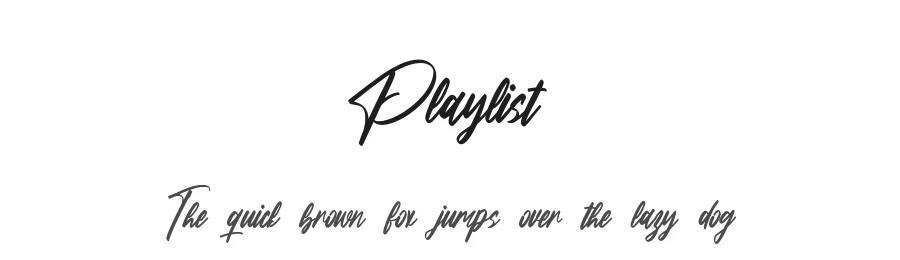 Playlist by Arendxstudio — Script Handwritten Font
