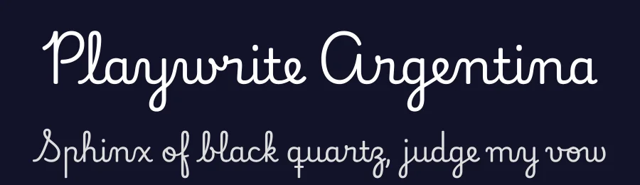 Playwrite Argentina by Veronika Burian, José Scaglione — Script Handwritten Font — thumbnail 2