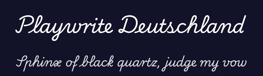 Playwrite Deutschland by Veronika Burian, José Scaglione — Script Handwritten Font — thumbnail 2