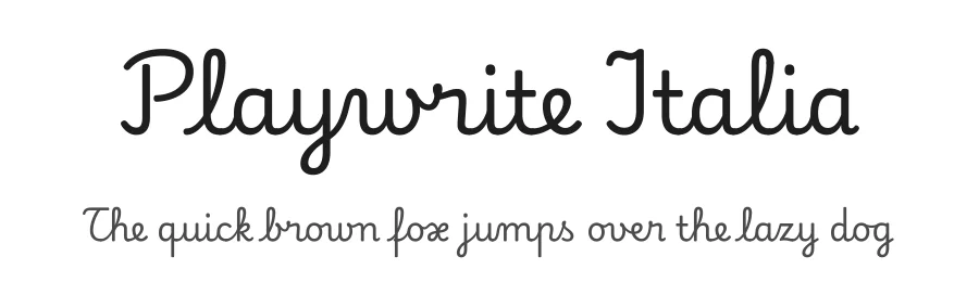 Playwrite Italia