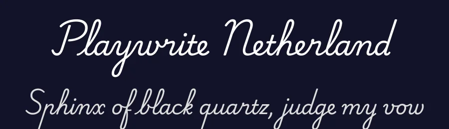 Playwrite Netherland by Veronika Burian, José Scaglione — Script Handwritten Font — thumbnail 2