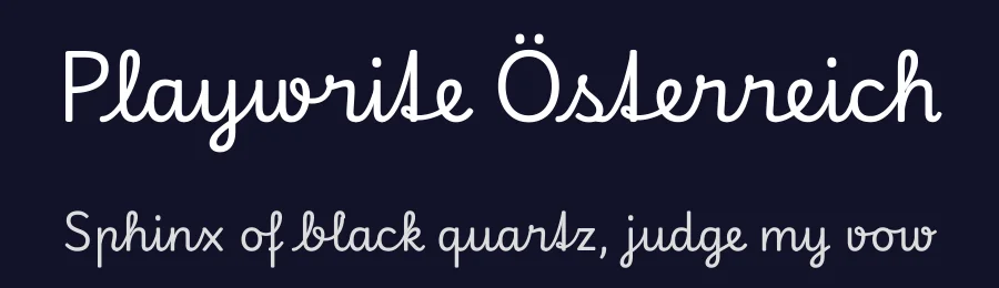 Playwrite Österreich by Veronika Burian, José Scaglione — Script Handwritten Font — thumbnail 2