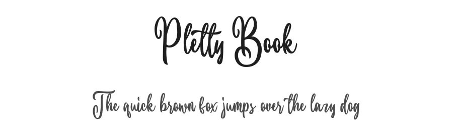 Pletty Book — Script Handwritten Font