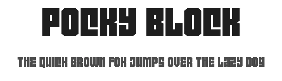 Pocky Block by Ahmad Ramzi Fahruddin — Display Font