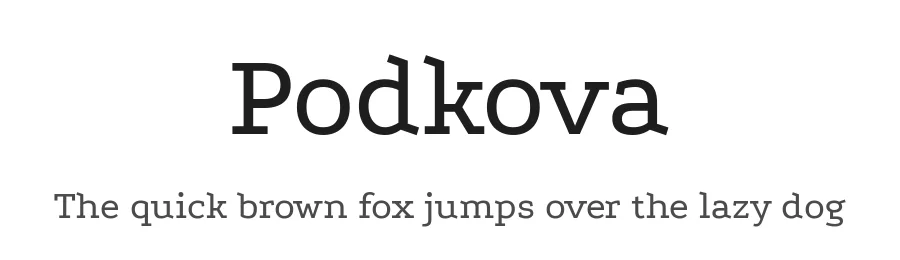 Podkova by Ilya Yudin — Slab Serif Font
