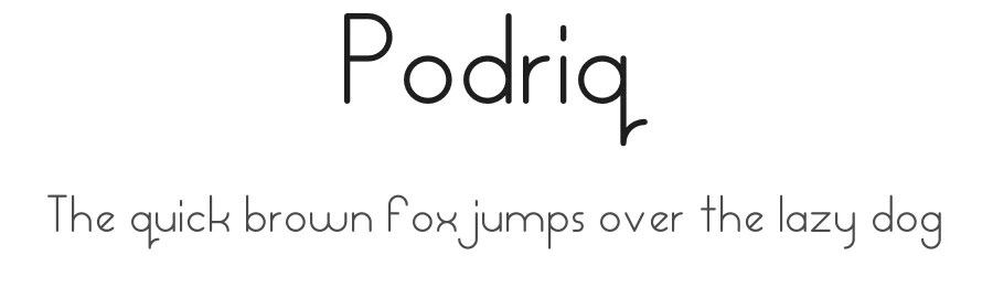 Podriq by Matt Cole Wilson — Sans Serif Font