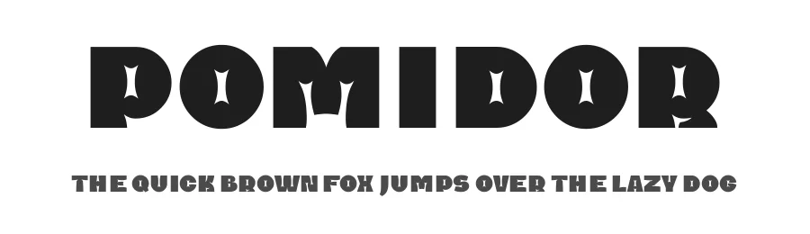Pomidor by Ilya Zakharov — Display Font