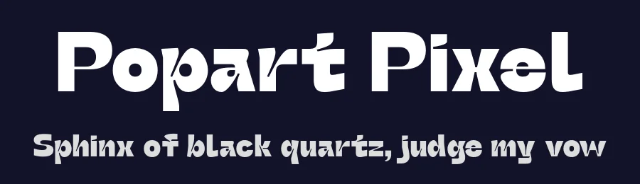 Popart Pixel by Laire Banyu Sandi Pawenang — Display Font — thumbnail 2