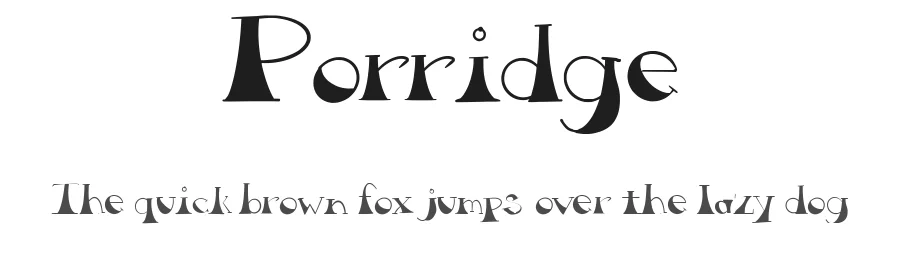 Porridge — Script Handwritten Font