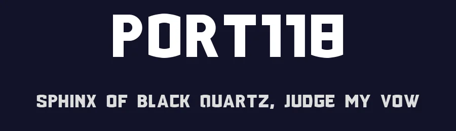 Port118 by Thomas Breure — Display Font — thumbnail 2