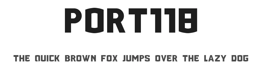 Port118 by Thomas Breure — Display Font