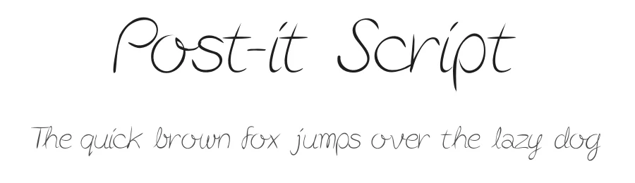 Post-it Script by Paul IJsendoorn — Script Handwritten Font