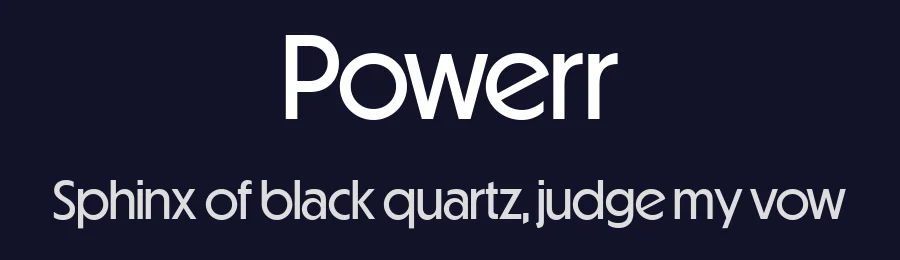 Powerr — Sans Serif Font — thumbnail 2