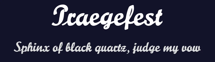 Praegefest by Peter Wiegel nach alter Vorlage — Script Handwritten Font — thumbnail 2