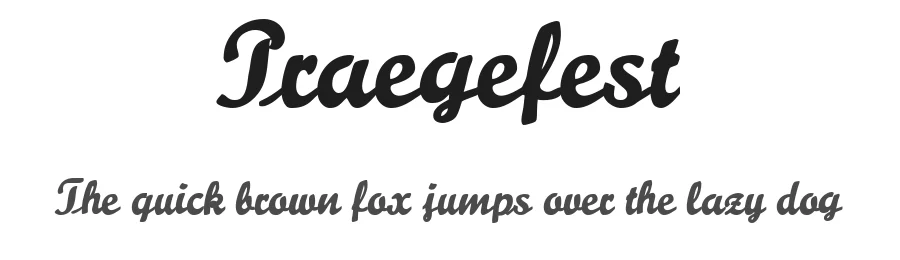 Praegefest by Peter Wiegel nach alter Vorlage — Script Handwritten Font