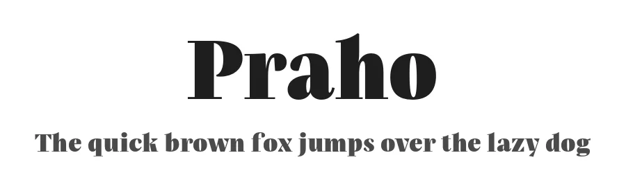 Praho by Maciej Wloczewski — Serif Font