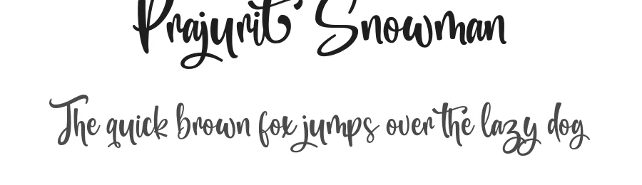 Prajurit Snowman by Dida Ahluddin — Script Handwritten Font