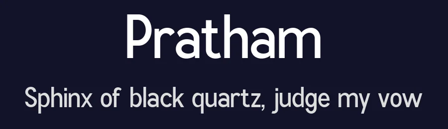 Pratham — Sans Serif Font — thumbnail 2