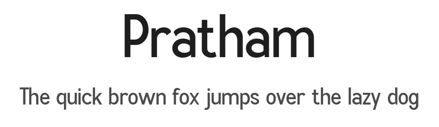 Pratham — Sans Serif Font