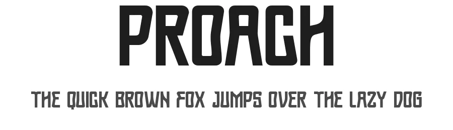 Proach by Jarnawi Saja — Display Font