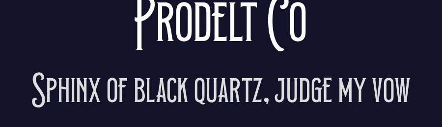 Prodelt Co by Graptail — Display Font — thumbnail 2