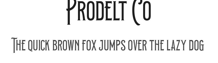 Prodelt Co by Graptail โ Display Font