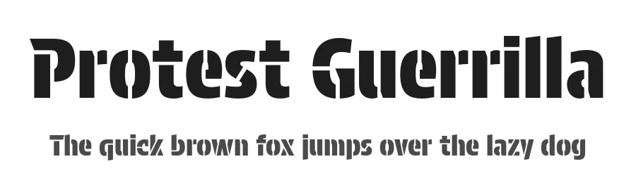 Protest Guerrilla by Octavio Pardo — Display Font