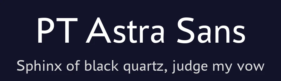 PT Astra Sans by A.Korolkova, I. Chaeva — Sans Serif Font — thumbnail 2