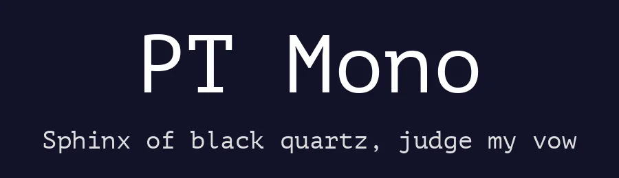 PT Mono by A.Korolkova, I.Chaeva — Slab Serif Font — thumbnail 2