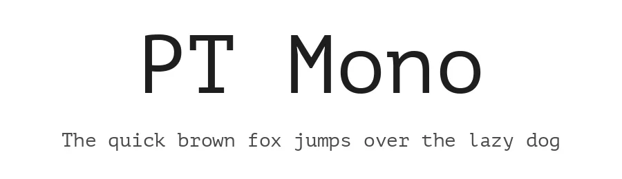 PT Mono by A.Korolkova, I.Chaeva — Slab Serif Font