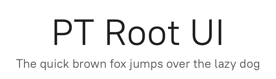 PT Root UI by Vitaly Kuzmin — Sans Serif Font