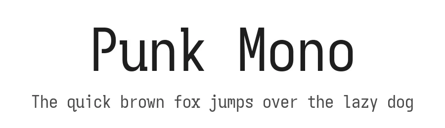 Punk Mono by Belleve Invis — Sans Serif Font