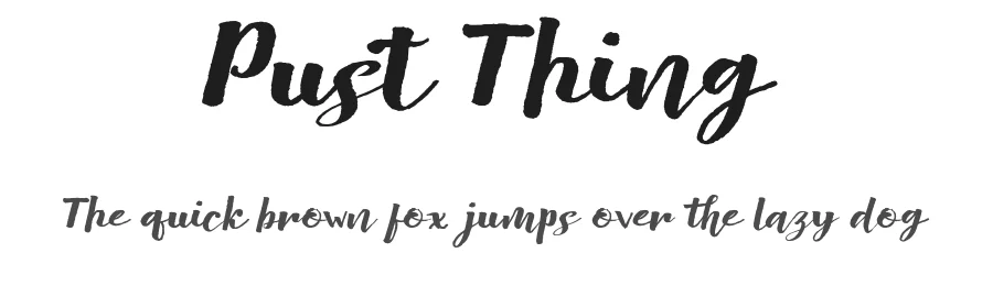Pust Thing by Yurlis Stripes Studio — Script Handwritten Font
