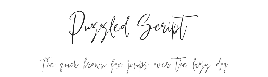Puzzled Script by DmitriyChirkov — Script Handwritten Font