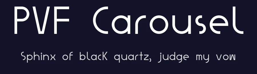 PVF Carousel — Sans Serif Font — thumbnail 2