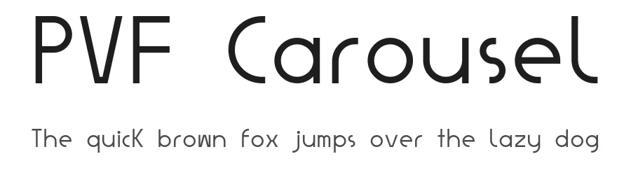 PVF Carousel — Sans Serif Font